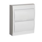 Kanlux, 63A, 230/400 AC, 2x12P, IP40, műanyag, fehér, ITS DB212S 2X12P/SMD-P elosztódoboz - 650°C, oldalfali