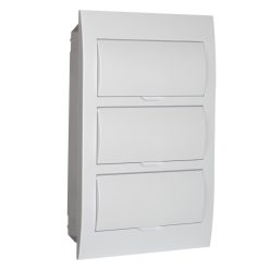   Kanlux, 63A, 230/400 AC, 3x12P, IP40, műanyag, fehér, ITS DB312F 3X12P/FMD-P elosztódoboz - 650°C, fali süllyesztett