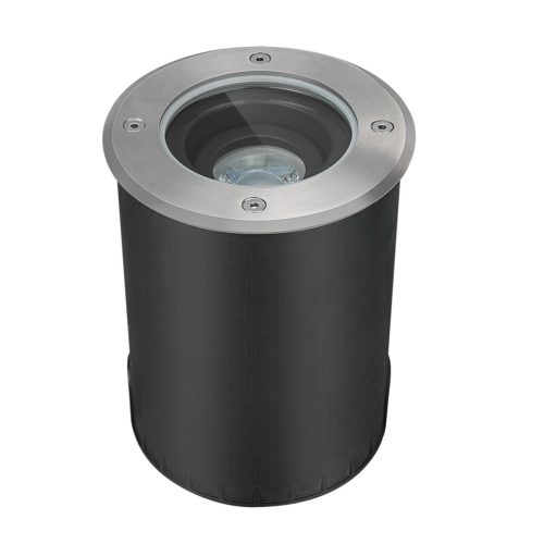 Kanlux GU10, IP67, IK10, Ø130 mm, IK10, rozsdamentes acél színű, alumínium házas járőfelületbe süllyesztett lámpatest, BERG AD - magas ütésvédelemmel