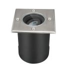 Kanlux GU10, IP67, IK10, 130x130 mm, IK10, rozsdamentes acél színű, alumínium házas járőfelületbe süllyesztett lámpatest, BERG AD - magas ütésvédelemmel