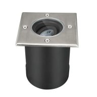   Kanlux GU10, IP67, IK10, 130x130 mm, IK10, rozsdamentes acél színű, alumínium házas járőfelületbe süllyesztett lámpatest, BERG AD - magas ütésvédelemmel