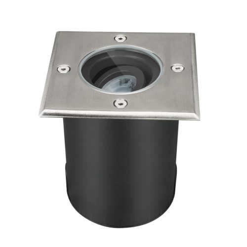 Kanlux GU10, IP67, IK10, 130x130 mm, IK10, rozsdamentes acél színű, alumínium házas járőfelületbe süllyesztett lámpatest, BERG AD - magas ütésvédelemmel