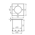 Kanlux GU10, IP67, IK10, 130x130 mm, IK10, rozsdamentes acél színű, alumínium házas járőfelületbe süllyesztett lámpatest, BERG AD - magas ütésvédelemmel