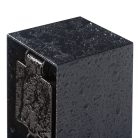 Kanlux, 16A, 220-240 AC, 2SOC, IP44, rozsdamentes acél, antracit, DASTO 2SOC FR B - kerti oszlop, 230x70x70 mm