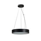 Kanlux mennyezeti függő lámpa, 2xE27 foglalattal, Ø375 mm, fekete, fa házas, JASMIN C