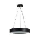 Kanlux mennyezeti függő lámpa, 3xE27 foglalattal, Ø475 mm, fekete, fa házas, JASMIN C