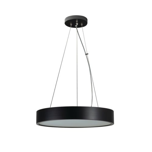 Kanlux mennyezeti függő lámpa, 3xE27 foglalattal, Ø475 mm, fekete, fa házas, JASMIN C