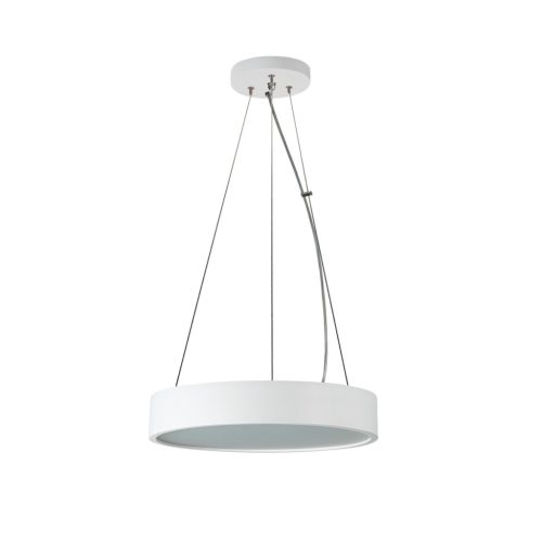 Kanlux mennyezeti függő lámpa, 2xE27 foglalattal, Ø375 mm, matt fehér, fa házas, JASMIN C