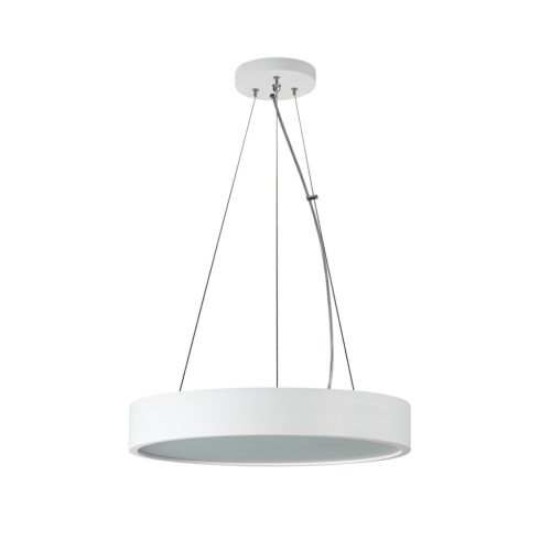 Kanlux mennyezeti függő lámpa, 3xE27 foglalattal, Ø475 mm, matt fehér, fa házas, JASMIN C