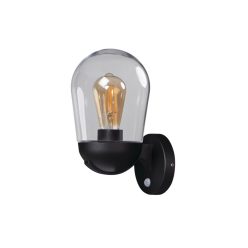   Kanlux kerti lámpatest E27 foglalattal, Ø150 mm, IP44, fekete, alumínium házas, LIEGO - mennyezetre, oldalfalra szerelhető
