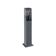   Kanlux kerti lámpatest E27 foglalattal, 500 mm, IP44, négyszög alakú, grafit, alumínium házas, LAVEN