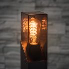 Kanlux kerti lámpatest E27 foglalattal, 276 mm, IP44, négyszög alakú, grafit, alumínium házas, LAVEN