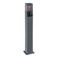   Kanlux kerti lámpatest E27 foglalattal, 800 mm, IP44, négyszög alakú, grafit, alumínium házas, LAVEN