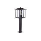 Kanlux kerti lámpatest E27 foglalattal, 500 mm, IP44, szögletes, fekete színű, rozsdamentes acél házas, SELTO