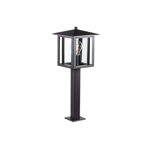 Kanlux kerti lámpatest E27 foglalattal, 500 mm, IP44, szögletes, fekete színű, rozsdamentes acél házas, SELTO