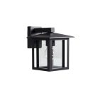 Kanlux kerti lámpatest E27 foglalattal, 230 mm, IP44, szögletes, fekete színű, rozsdamentes acél házas, SELTO