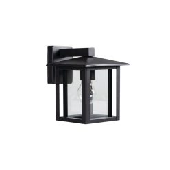   Kanlux kerti lámpatest E27 foglalattal, 230 mm, IP44, szögletes, fekete színű, rozsdamentes acél házas, SELTO