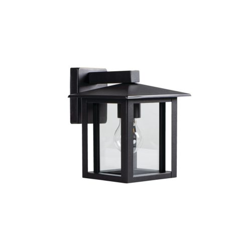 Kanlux kerti lámpatest E27 foglalattal, 230 mm, IP44, szögletes, fekete színű, rozsdamentes acél házas, SELTO