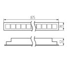 Kanlux 23W, 3150 lm, 4000K, 52x875 mm, fehér, acél-műanyag házas, természetes fehér lineáris LED lámpatest, HIERRO