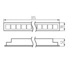 Kanlux 9W, 1100 lm, 4000K, 52x315 mm, fekete, acél-műanyag házas, természetes fehér lineáris LED lámpatest, HIERRO