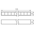 Kanlux 23W, 2900 lm, 3500K, 65x570 mm, fehér, acél-műanyag házas, meleg fehér lineáris LED lámpatest, HIERRO