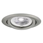 Kanlux 15°-os szögben állítható, Ø97 mm, GU10, IP20, matt króm színű, acél házas, kerek spot lámpa keret, ARGUS II