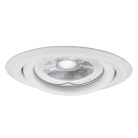 Kanlux 15°-os szögben állítható, Ø97 mm, GU10, IP20, fehér színű, acél házas, kerek spot lámpa keret, ARGUS II