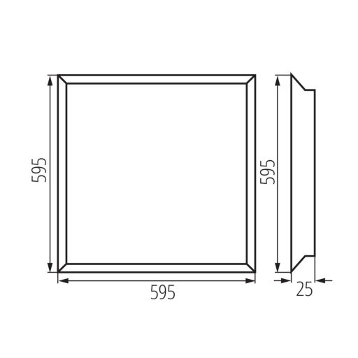 Kanlux 4320 lm, 4000K, 24W, 595x595 mm, természetes fehér LED panel, BLINGO LED, 50 000 h élettartam