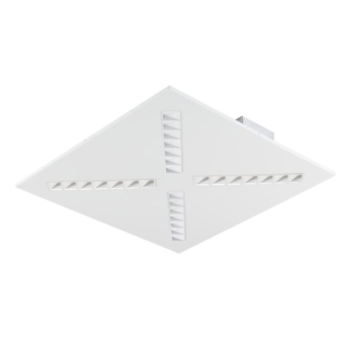 Kanlux 22W, 3050 lm, 3000K, fehér, fém házas, 595x595 mm, meleg fehér lineáris LED lámpatest,OFIS RX - 80°-os sugárzási szöggel