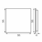 Kanlux 22W, 2800 lm, 3500K, fekete, fém házas, 595x595 mm, meleg fehér lineáris LED lámpatest, OFIS RX LED P1 - 80°-os sugárzási szöggel