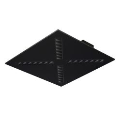   Kanlux 47W, 5450 lm, 3500K, fekete, fém házas, 595x595 mm, meleg fehér lineáris LED lámpatest, OFIS RX LED P1 - 80°-os sugárzási szöggel