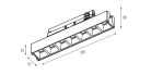 Kanlux 14W, 1650 lm, 3000K, 89x290 mm, fehér, acél-műanyag házas, meleg fehér lineáris LED lámpatest, HIERRO