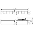 Kanlux 23W, 3000 lm, 4000K, 89x570 mm, fehér, acél-műanyag házas, természetes fehér lineáris LED lámpatest, HIERRO