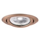 Kanlux 15°-os szögben állítható, Ø97 mm, GU10, IP20, matt réz színű, acél házas, kerek spot lámpa keret, ARGUS II