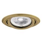 Kanlux 15°-os szögben állítható, Ø97 mm, GU10, IP20, matt réz színű, acél házas, kerek spot lámpa keret, ARGUS II