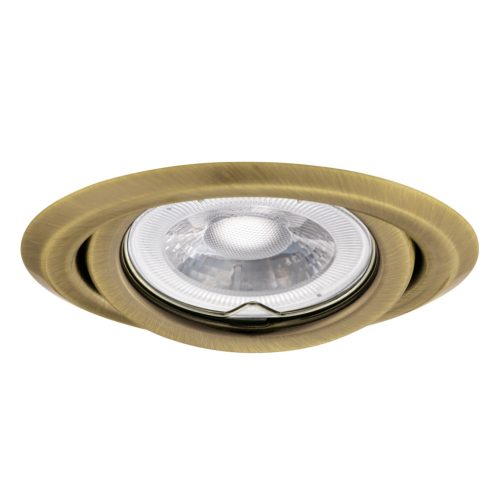 Kanlux 15°-os szögben állítható, Ø97 mm, GU10, IP20, matt réz színű, acél házas, kerek spot lámpa keret, ARGUS II