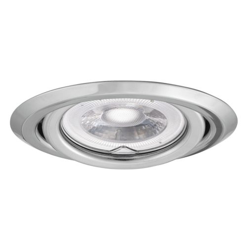Kanlux 15°-os szögben állítható, Ø97 mm, GU10, IP20, króm színű, acél házas, kerek spot lámpa keret, ARGUS II
