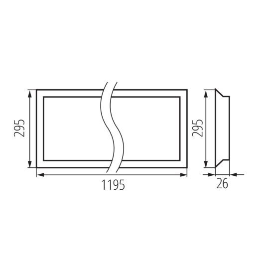 Kanlux 5000 lm, 4000K, 36W, 595x1195 mm, természetes fehér LED panel, BLINGO LED - 50 000 h élettartam, tápegység nélkül - UGR>19, alacsony káprázás