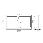 Kanlux 34W, 4080 lm, 4000K, 120 fok, 305x1205 mm, természetes fehér felületre szerelhető LED panel, BLINGO NT - 5 év garancia, 50 00 h élettartam