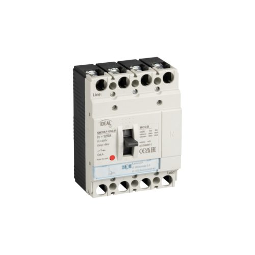 Kanlux 125A/230-400V AC, kompakt megszakító, 4 pólusú, KMCCB-F-125A-4P - ipari áramkörvédelemhez