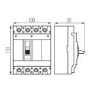 Kanlux 125A/230-400V AC, kompakt megszakító, 4 pólusú, KMCCB-F-125A-4P - ipari áramkörvédelemhez