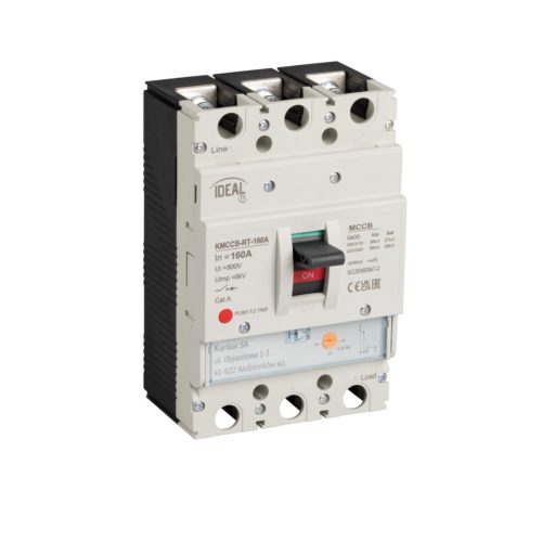 Kanlux 160A/230-415V AC, kompakt megszakító, 3 pólusú, KMCCB-RT-160A - ipari áramkörvédelemhez