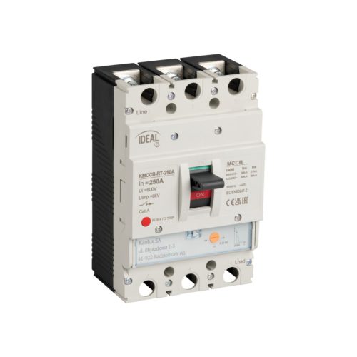 Kanlux 250A/230-415V AC, kompakt megszakító, 3 pólusú, KMCCB-RT-250A - ipari áramkörvédelemhez