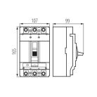 Kanlux 250A/230-415V AC, kompakt megszakító, 3 pólusú, KMCCB-RT-250A - ipari áramkörvédelemhez