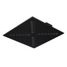 Kanlux 22W, 2750 lm, 3000K, fekete, fém házas, 595x595 mm, meleg fehér lineáris LED lámpatest,OFIS RX - 80°-os sugárzási szöggel