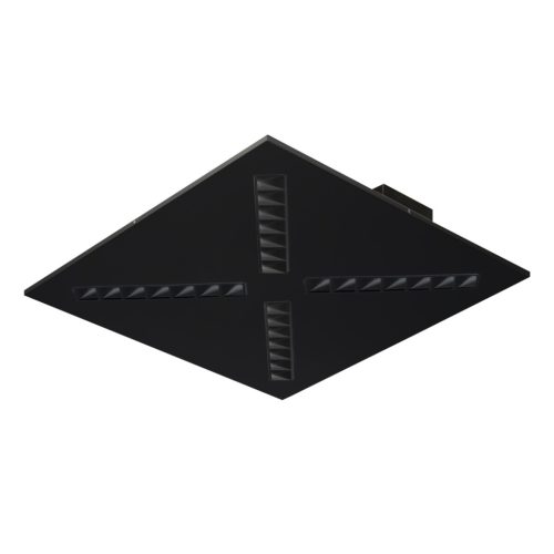 Kanlux 22W, 2750 lm, 3000K, fekete, fém házas, 595x595 mm, meleg fehér lineáris LED lámpatest,OFIS RX - 80°-os sugárzási szöggel