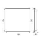 Kanlux 22W, 2800 lm, 3500K, fekete, fém házas, 595x595 mm, meleg fehér lineáris LED lámpatest, OFIS RX LED DALI P1 - 80°-os sugárzási szöggel