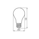 Kanlux XLED 5,9W, 1521 lm, 4000K, 320° dimmelhető, E27, A60, természetes fehér LED fényforrás - hagyományos izzó alakú, széles fényeloszlás