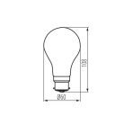 Kanlux XLED 12W, 1521 lm, 2700K, 320° dimmelhető, B22, A60, meleg fehér LED fényforrás - hagyományos izzó alakú, széles fényeloszlás