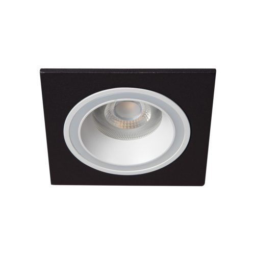 Kanlux 92x92 mm, GU10, IP20, fehér, fekete színű, alumínium házas, szögletes spot lámpa keret, FELINE DSL